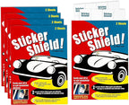 Sticker Shield - Windshield Sticker Applicator, Easy Application & Removal, Reusable, Clear Film, 4" x 6" Sheets (5 Packs, 10
