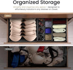 Reli. Sock Organizer (14 Pack) | 132 Cell Underwear Organizer | Drawer Dividers for Underwear, Sock, Tie, Bras, Clothing, Bab