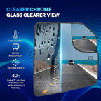 Compatible with Ford F150 Passenger Side Mirror Glass Replacement Power Heated Towing Mirrors - Right Side View Mirror Glass with Blind Spot, Backing Plate, FL3Z17K707B, 2015-2021