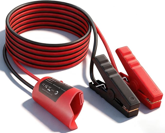 Jumper Cables Adapter for Milwaukee M12 12V Battery, 6FT 12AWG Portable Car Jump Starter Booster Cables, Automotive Emergency Power Tool for Car Truck SUV Jump Starting Using Tool (6FT 12AWG)