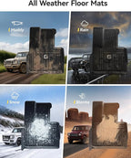 3W Floor Mats Fit for 2019-2025 2026 Mercedes-Benz G Class/G500/G550/AMG G63 SUV TPE All Weather Custom Fit Floor Liner for Benz G Class 1st & 2nd Row Car Mats, Black