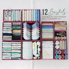 Drawer Organizer Clothes Set of 12 Pink - Dresser Organizer For Nursery, Bedroom, Closet - Perfect Baby Clothes Organizer and