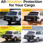 BougeRV Hitch Cargo Carrier Bag with Lock Waterproof Soft Shell 20 Cubic Feet (59" 24" 24") Cargo Bag for Hitch Carrier Include 8 Reinforced Straps for Truck Pickup RV All SUV with Hitch Cargo Basket
