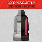 Motor Trend SpillGuard 2 Red Seat Covers for Cars & Seat Covers for Trucks - Neoprene Lining Waterproof Car Seat Covers Front