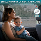 ZATOOTO Car Window Shade for Baby Car Sun Shade Side Window Breathable Mesh Sun Blocker for UV & Heat Glare Free Universal for Most Cars Easy Magnetic Installation Perfect for Camping Travel Napping