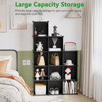 C&AHOME Cube Storage Organizer, 12-Cube Shelves Units, Closet Cabinet, DIY Plastic Modular Book Shelf, Ideal for Bedroom, Liv