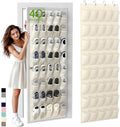 Unjumbly Over the Door Shoe Organizer with 40 Large Breathable Mesh Pockets, Space Saving Shoe Holder, Hanging Shoe Rack for 