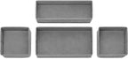Whitmor 6283-9871 Set of 4-Crosshatch Gray Drawer Organizer