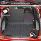 Floor Mats Compatible with 2023 2024 2025 2026 Honda CRV (Include Hybrid) Trunk Mat Cargo Liner All Weather Back Seat Cover CR-V Accessories (Upper Deck, Trunk Mat+Backrest Mats+Floor Mats)