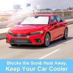 Front Windshield Sun Shade Foldable Car Front Window Sun Shade Windshield Shade Custom Fit for 2022-2025 2026 Honda Civic Block UV Rays Accessories Heat Keep Car Cooler