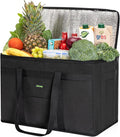 JUNGYOON Heavy-Duty Insulated Grocery Bags & Insulated Bag – Collapsible Cooler Bag with Zippered Top