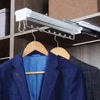 Pull Out Clothes Rail Extendable Clothes Rail - Sliding Wardrobe Closet Rod, Pull Out Closet Clothes Rail With Buffer System,