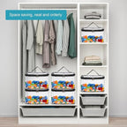 8 Pack Large Clear Storage Bag for Toys with Name Tag, Waterproof Duty PVC Toy Organizer Case for Board Games, Building Block
