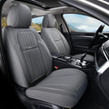 Coverado Front Seat Covers, Car Seat Cover, Gray Seat Covers for Cars, 2PCS Car Seat Protector,Waterproof Faux Leather Car Se