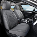 Coverado Front Seat Covers, Car Seat Cover, Gray Seat Covers for Cars, 2PCS Car Seat Protector,Waterproof Faux Leather Car Se