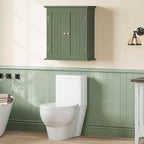 ChooChoo Bathroom Wall Cabinet, Over The Toilet Space Saver Storage Cabinet, Medicine Cabinet with 2 Door and Adjustable Shel