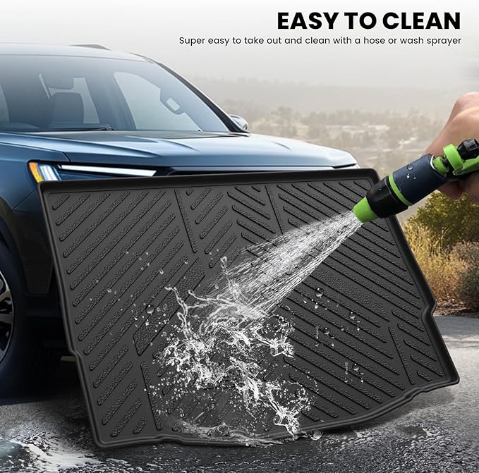 LASFIT Cargo Mat for Ford Focus 2012-2018 Hatchback Gasoline(No Subwoofer) Focus RS 2016 2017 2018 All Weather Custom Fit TPE Trunk Liner