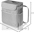 Car Trash Can Cute - Car Accessory for Garbage and Storage, Adjustable and Collapsible Car Garbage Can, Waterproof and 100% Leak-Proof Car Trash Bin with Lid, 2 Gallons (Leopard-Print Gray)