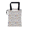 Car Garbage Bag Watercolor Wildflowers Drawstring Car Trash Bag Hanging for Back Seat with Adjustable Buckle Canvas Vehicle Trash Can Easy-to-Install