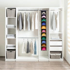Perfect Curve 11-Pocket Hanging Baseball Hat Organizer - Gray Hat Storage Rack for Closet, Holds Up to 100 Caps. Also store s