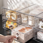 4 pack clear Drawer-Type Plastic Storage Box Bins Organizer，Family First Aid Kits Medicine cabinet Box Organizer,Closet ，Shel