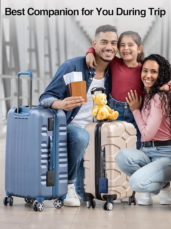 TopMade Smart Luggage Tag with Find My, Premium Leather Luggage Tags for Suitcase, Travel Bags, Backpacks, Anti-Lost Suitcase