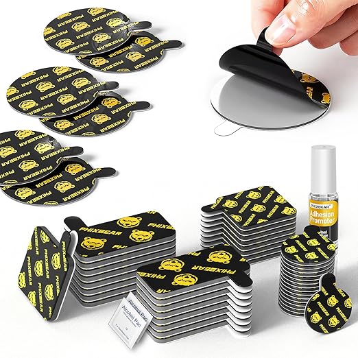 Extreme Env. Double Sided Sticky Pads for Dash Cam Mount - Outdoor Heavy Duty Strong Mounting Tape Waterproof Heat Resistant, 36Pcs 1’’ & 2’’ Adhesive Tape for Car Phone Holders