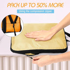 5 Pack Compression Packing Cubes for Travel Space Saving Cubes Luggage Organizer for Suitcase(Pastel,Mixed)