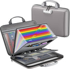 Fireproof File Organizer,Fireproof Document Box with Lock,Large 13 Pocket Expanding File Folder,Hard-Shell Portable Safe Stor