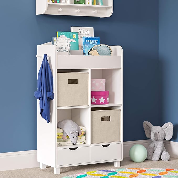 RiverRidge Folding Storage Bins with Handles Taupe Cube Storage Organizer for Closet, Bedroom & Playroom - Closet Organizers 