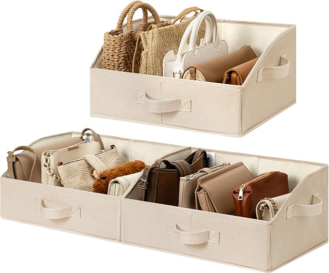 GRANNY SAYS Purse Organizer for Closet, Trapezoid Storage Bins, Closet Organizers and Storage, Decorative Storage Baskets for