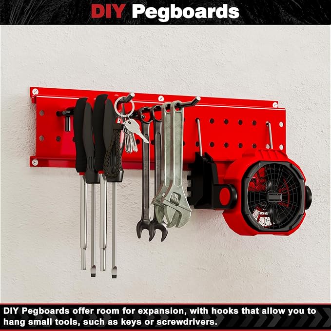 NattyDot Garage Tool Organizer Wall Mount 49.5inch With 9 Hooks,Shovel Holder Wall Mount Ski Rck for Garage Garden Tool Rack 
