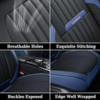 Coverado Car Seat Covers Full Set, Nappa Leather Seat Covers for Cars, Car Seat Cushion Car Seat Protector, Front and Back Se
