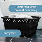 CleverMade Collapsible Laundry Baskets - 39L Foldable Large Collapsible Laundry Basket with Handles for Space Saving Storage,