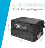 STUFFSTASH Golf Trunk Organizer for Car - Rigid, Won't Collapse | Ventilated Shoe Compartment, Adjustable Dividers & Mesh Pocket