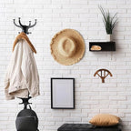 Wall Mounted Denim Hat Rack, Adjustable Shape Retention Hat Rack, Wooden Wall Mounted Hat Display Rack for Cowboy Hats and Ba