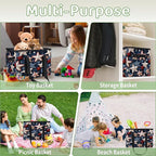 Reusable Grocery Bags Heavy Duty Shopping Bags Foldable Large Tote Bags with Long Handles & Hard Bottom