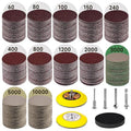308 Pieces 3 Inch Sanding Discs, GOH DODD Wet Dry Sandpaper with Interface Pad and Backer Plate 1/4" 1/8" Shank, 60-10000 Gri