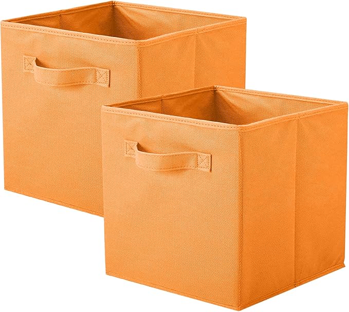ShellKingdom Storage Bins, Foldable Fabric Storage Cubes and Cloth Storage Organizer Drawer for Closet and Toys Storage, 2 Pa