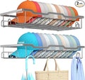 Nicetree Hat Racks for Baseball Caps Wall - Metal Hat Organizer for 48 Baseball Caps Holder, 2 Pack Hat Storage Organizer for