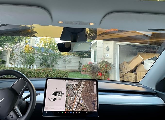 Front Windshield Sun Visor Strip Tint Film for Tesla Model Y Precut Premium DIY Car Window Tint Film (Orange)