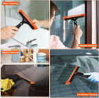 WRAPXPERT Window Tint Squeegee 2PCS 8-INCH Wide Blade Squeegee for Car Window Film Installation, Windows Tint Tool Kit for Windshield, Rear Glass Water Removal Bathroom Cleaning Kit