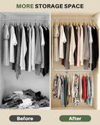 Hanging Closet Rod, Adjustable Height & Width Closet Rods for Hanging Clothes-Closet Extender Hanging Rod Space-Maximizing De