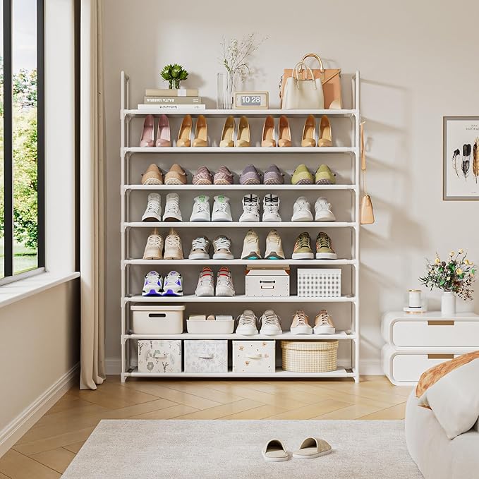 OYREL 8 Tier Shoe Rack Organizer Large Shoe Storage Rack for Closet Entryway Shoe Holder Space Saving Shoe Shelf Shoe Stand T