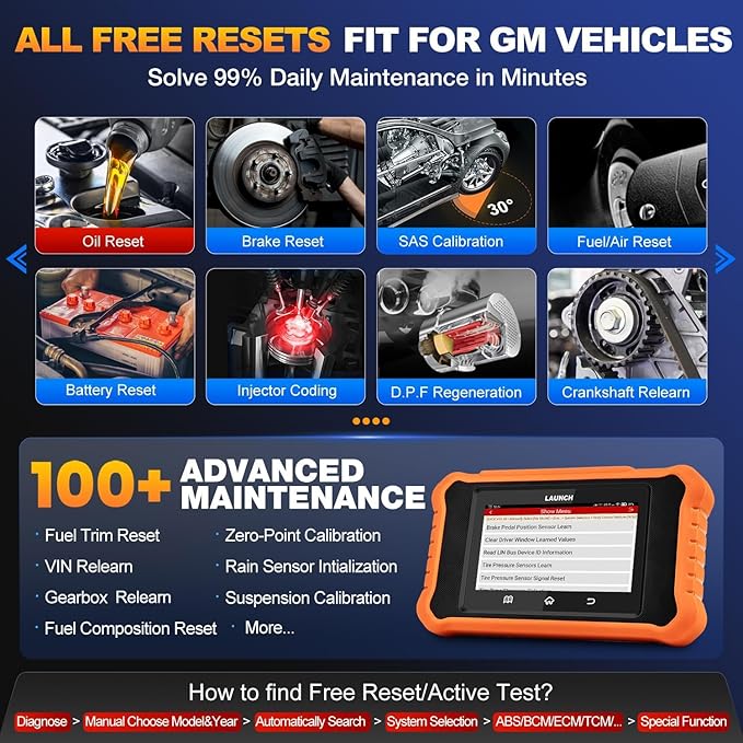 2026 LAUNCH Creader Elite V2.0 fit for GM Bi-Directional Scan Tool, All Reset Full System Diagnostic Scanner, AUTOVIN, Full