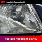 3M Headlight Lens Restoration Kit, Medium Duty 2-Pack, No Tools Required, Restores Cloudy Yellowed Plastic Lenses, Includes S