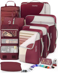 8 Set Packing Cubes for Travel, Gifts for Women Mom,Anti-Tearing Suitcase Organizer for Luggage with Shoe & Hanging Toiletry 