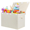 Mayniu Kids Toy Storage Box Chest with Lid, Sturdy Toy Bin Organizer for Kids, Girls, Boys, Living Room, Nursery, Bedroom, Pl