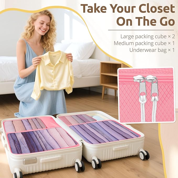 All-in-One 22 Pcs Packing Cubes for Travel Essentials –Includes Cubes,toothbrush covers，Silicone Bottle Cover,zipper bags, Ma