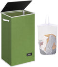 SOLEDI Laundry Hamper with Lid 100L Large & Tall Collapsible Laundry Basket, Clothes Hamper with Bag Removable Easy to Carry,